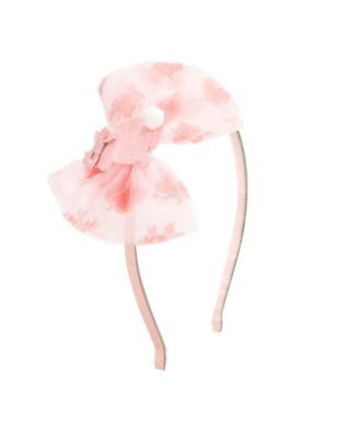 Little and Big Girls Honey Bunny Easter Tulle Bow Headband