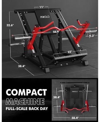 Linear Row Machine, Plate-Loaded Back Workout Machine for Home Gym, Linear Bearing Row Machine for LAT & Upper Back Training