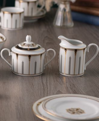 Empire Gold-Tone Sugar and Creamer, Set of 2