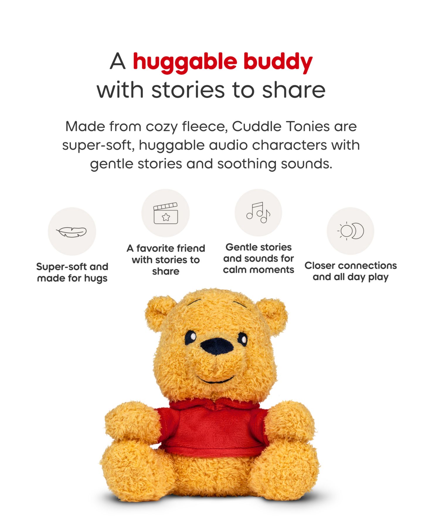 Детские мягкие игрушки Tonies Disney Winnie the Pooh Fleece Cuddle Tonie — фото 3