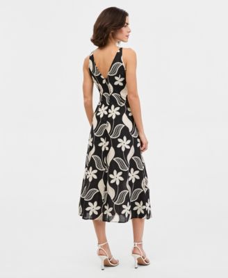 wayf magnolia sleeveless midi dress Wayf Magnolia Sleeveless Midi Dress In Green Scarf - 35% Off