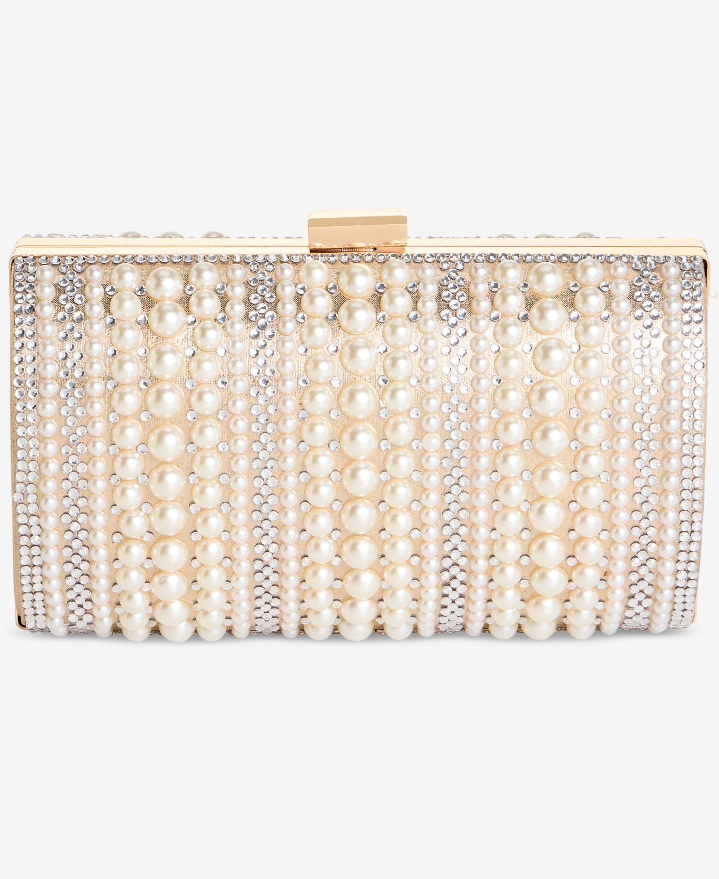 Женский клатч I.N.C. International Concepts Ranndi Crystal & Imitation Mini Pearl Clutch Handbag, цвет: Жемчужный — фото 2