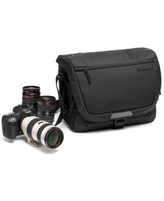 Advanced III Messenger Shoulder Bag for DSLR/CSC/Drone, 14" Laptop Compartment, Medium, Black