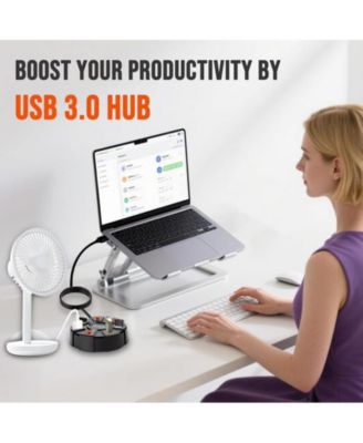 USB Hub 7 Ports - Multiport USB A 3.0 Hub Splitter,USB Adapter Extender for Laptop, Desktop, PC, Console