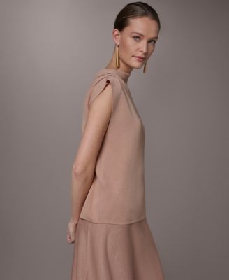 Women's Asymmetric Mock Neck Sweater