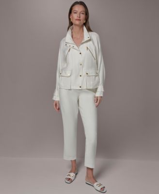 Women's Zipper Patch Pocket Jacket