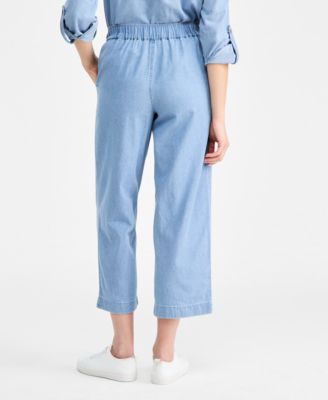 Women's Wide Leg Scallop Hem Pants