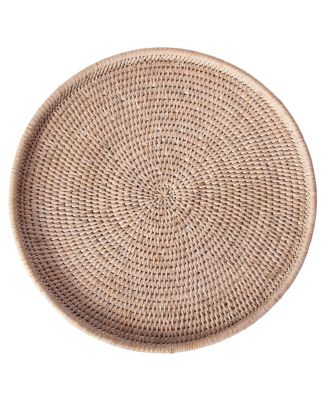 Artifacts Trading Company Rattan Round Flat Tray