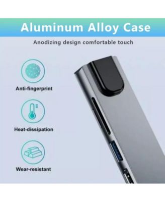 8 in 1 USB C Hub Multiport Adapter- Laptop Docking Station Hub, for MacBook, HP, XPS, ChromeBook, Surface, PC, etc