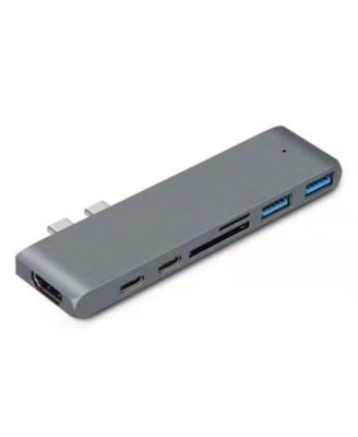 7 in 1 USB C Hub Adapter with 87W PD Charging & 4K HDMI 60Hz, for M1-M5 MacBook Pro/Air, Ideal for Home Office & Travel