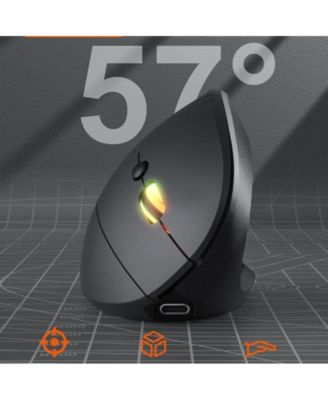 Ergonomic Vertical Wireless Mouse, Dual Mode (Bluetooth 5.4 + 2.4G),Silent Click,3 DPI Levels, for Office/Gaming,for Laptop/PC/Mac