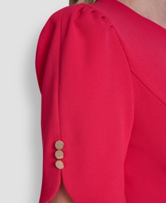 Women's Short-Sleeve Jewel Neck Dress