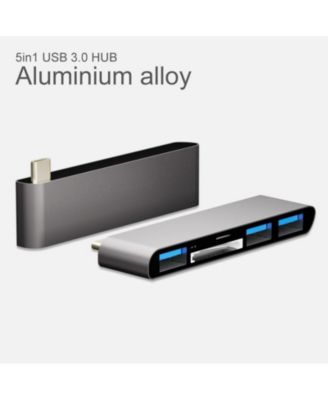 5-in-1 USB C Hub - with SD/TF Card Reader & 3 USB 3.0 Ports,Portable Docking Station,for Home Office,Travel