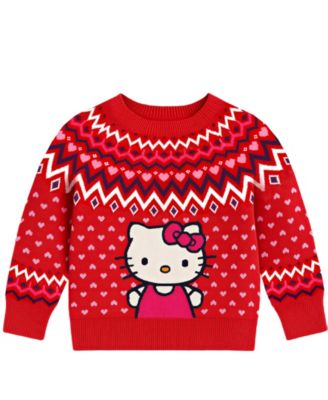 Girls' 2T-6X Hello Kitty Fair Isle Sweater