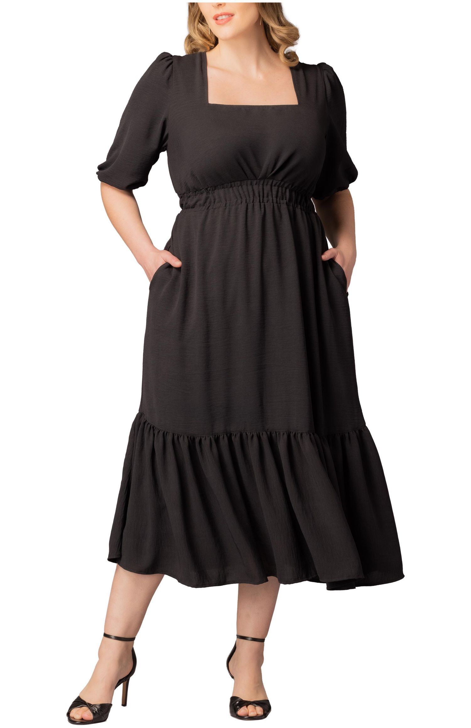Plus Size Bailey Square Neck Maxi Dress