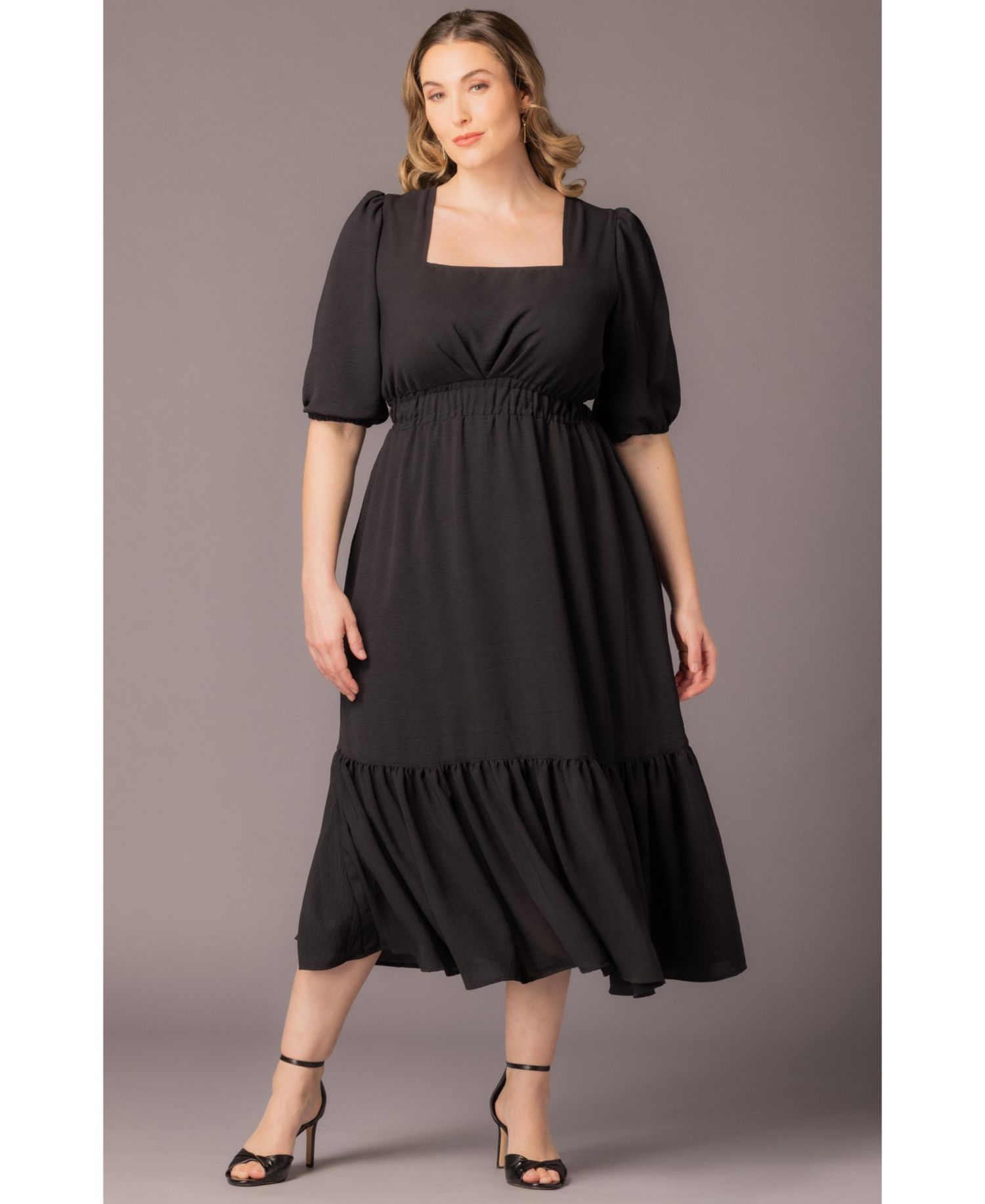 Plus Size Bailey Square Neck Maxi Dress