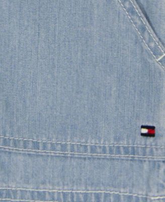 Girls' 7-16 Double-Button Waist Denim Shorts