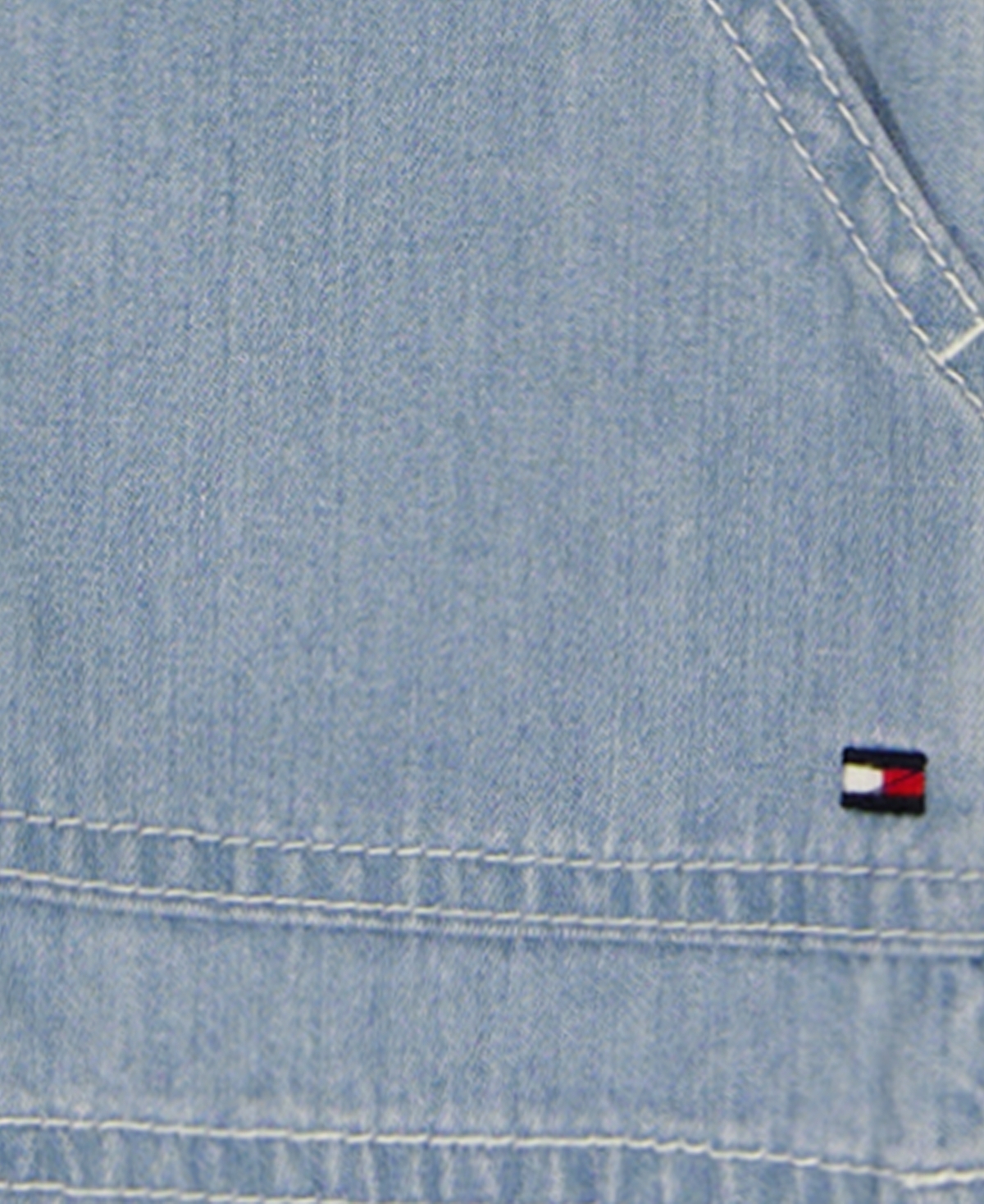 Tommy Hilfiger Girls' 7-16 Double-Button Waist Denim Shorts