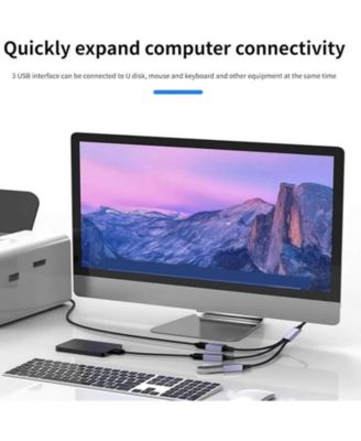 3-Port USB 2.0 Splitter Hub, 1-to-3 Expansion Cable, Braided Durable Data,for Home/Office, Ideal for Remote Workers