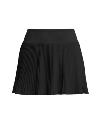 Women's High Waisted Pleated Woven Swim Skirt