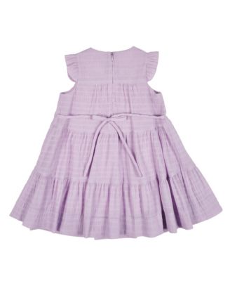 Toddler Girls Crinkle Lawn Dress With Flower