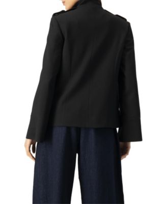 Women's High Neck Military Style Coat