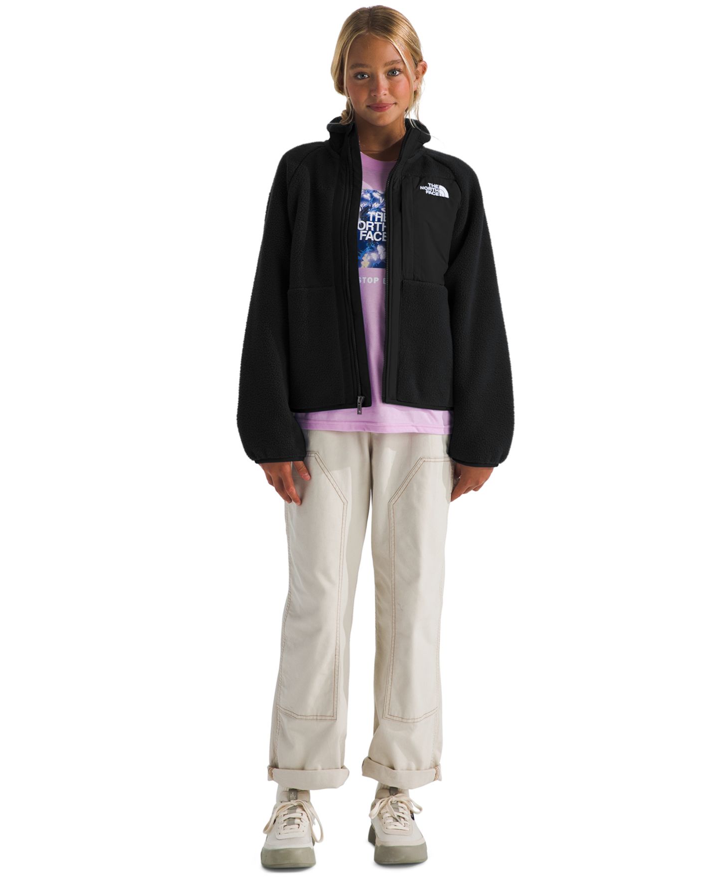 Куртка The North Face Yumiori Full-Zip Jacket для девочек, цвет: Чёрный — фото 2