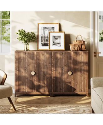 6 Tier Ribbed Door Shoe Cabinet with Adjustable Shelves