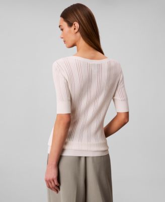 Women's Gauge Short-Sleeve Sweater