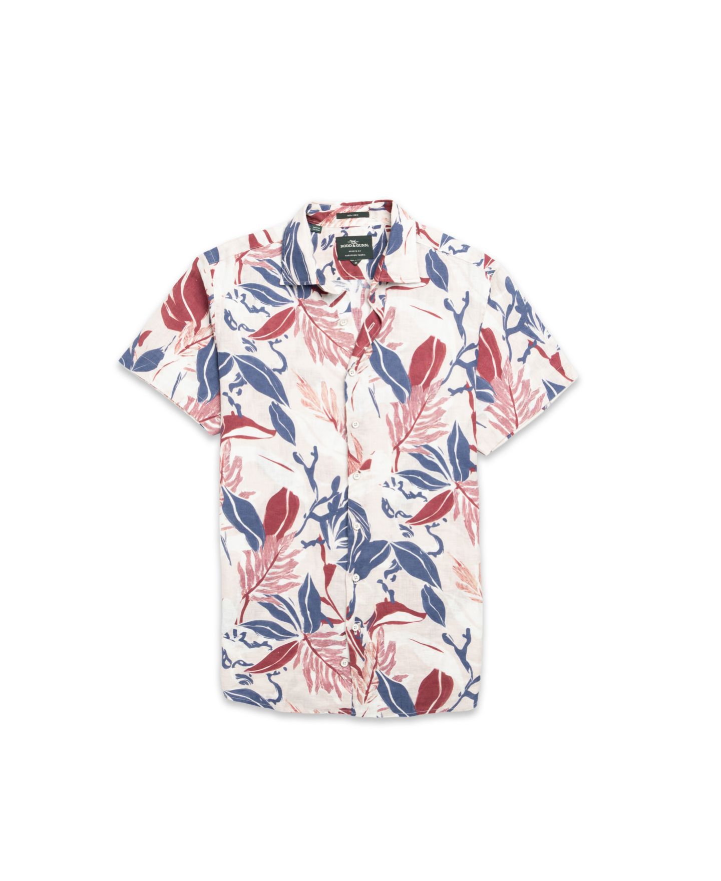 Мужская рубашка Rodd & Gunn Slim Fit Saltwater Linen, цвет: Бежевый — фото 4