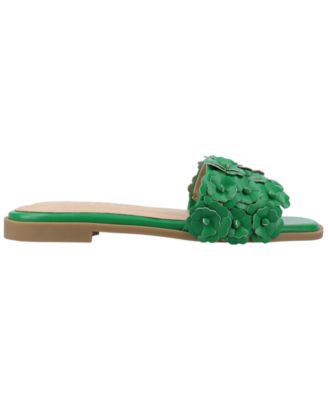 Women's Azalea Floral Slide Flat Sandals