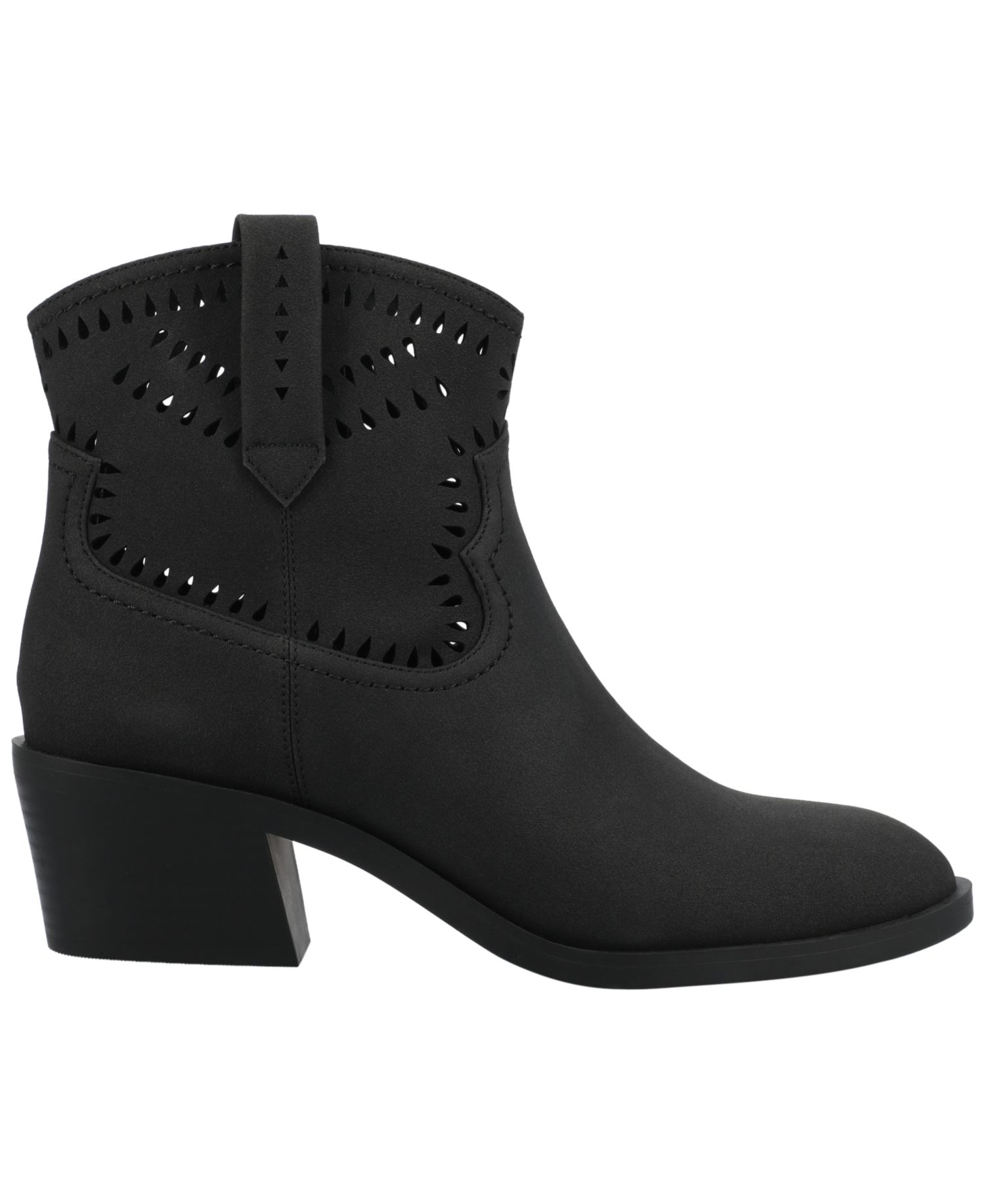Journee Women's Cheyenne Stacked Heel Western Booties