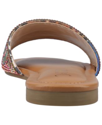 Women's Maria Slip-On Metallic Beaded Slide Sandals