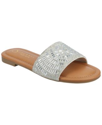 Women's Maria Slip-On Metallic Beaded Slide Sandals