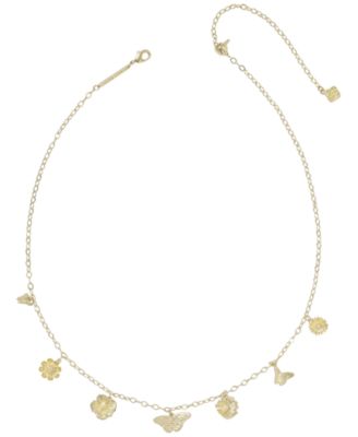 14k Gold Over Brass Cailey Charm Necklace
