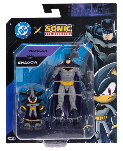 Детские фигурки Sonic Shadow as Batman and Batman Action Figures, 2-Piece Set, Ages 3+