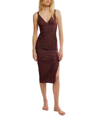 Women's Long Live Printed Mesh Sleeveless Dress