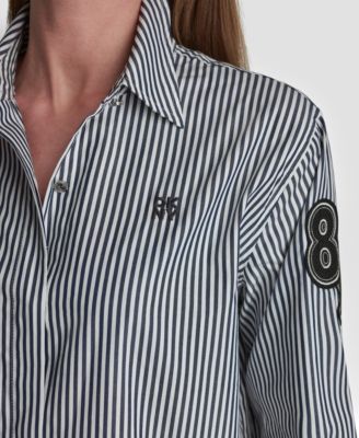 Women's Striped Button-Down Shirt