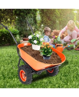 Heavy-Duty Electric Wheelbarrow with 7 Cu.Ft Capacity & Dual Wheels
