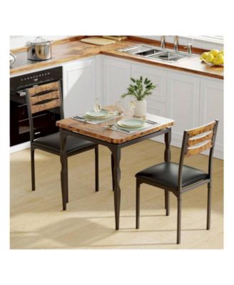 Kitchen Table Home Dining Table Set For 2 Dining Table And Chairs Set Of 2 for Dining Room, Home Office, Living Room
