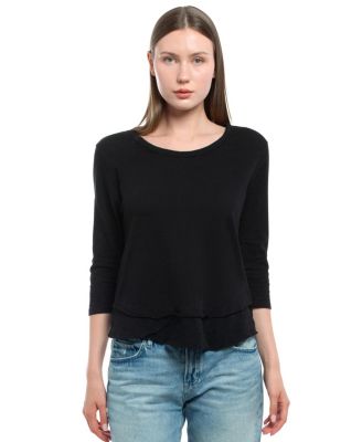 Women's 3/4 Sleeve Mock Layer Tee