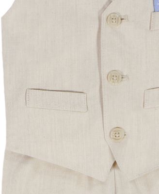 Baby Boys' V-Neck Vest, Shirt and Shorts, 3-Piece Set