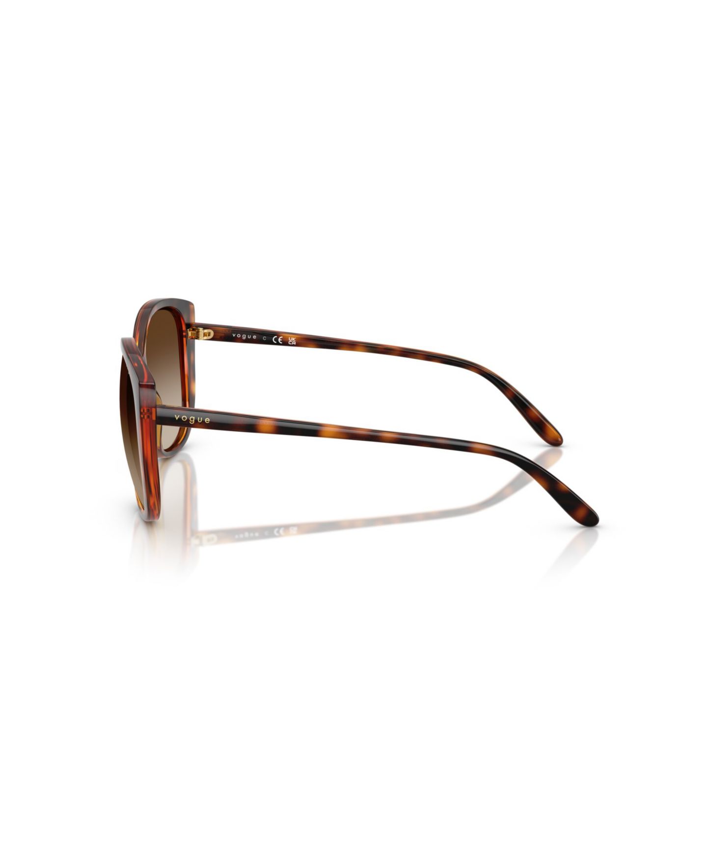 Женские солнцезащитные очки Vogue Eyewear Butterfly Sunglasses, VO5623S, цвет: Тёмный гавана — фото 3