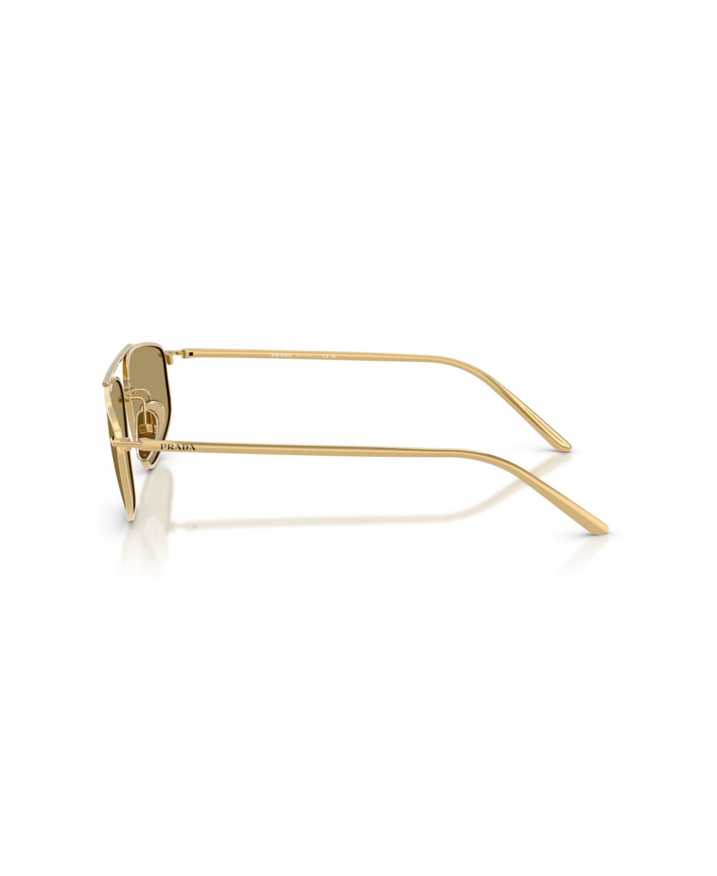 Женские солнцезащитные очки PRADA Rectangle Sunglasses, PR C51S, цвет: Золотой — фото 4
