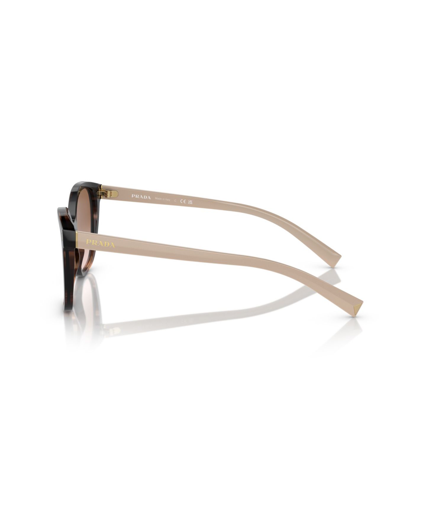 Женские солнцезащитные очки Prada Square Sunglasses, PR 22ZS, цвет: Карамельный черепаховый — фото 3