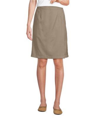 Women's Solid A Line Tab Top of Knee Skort