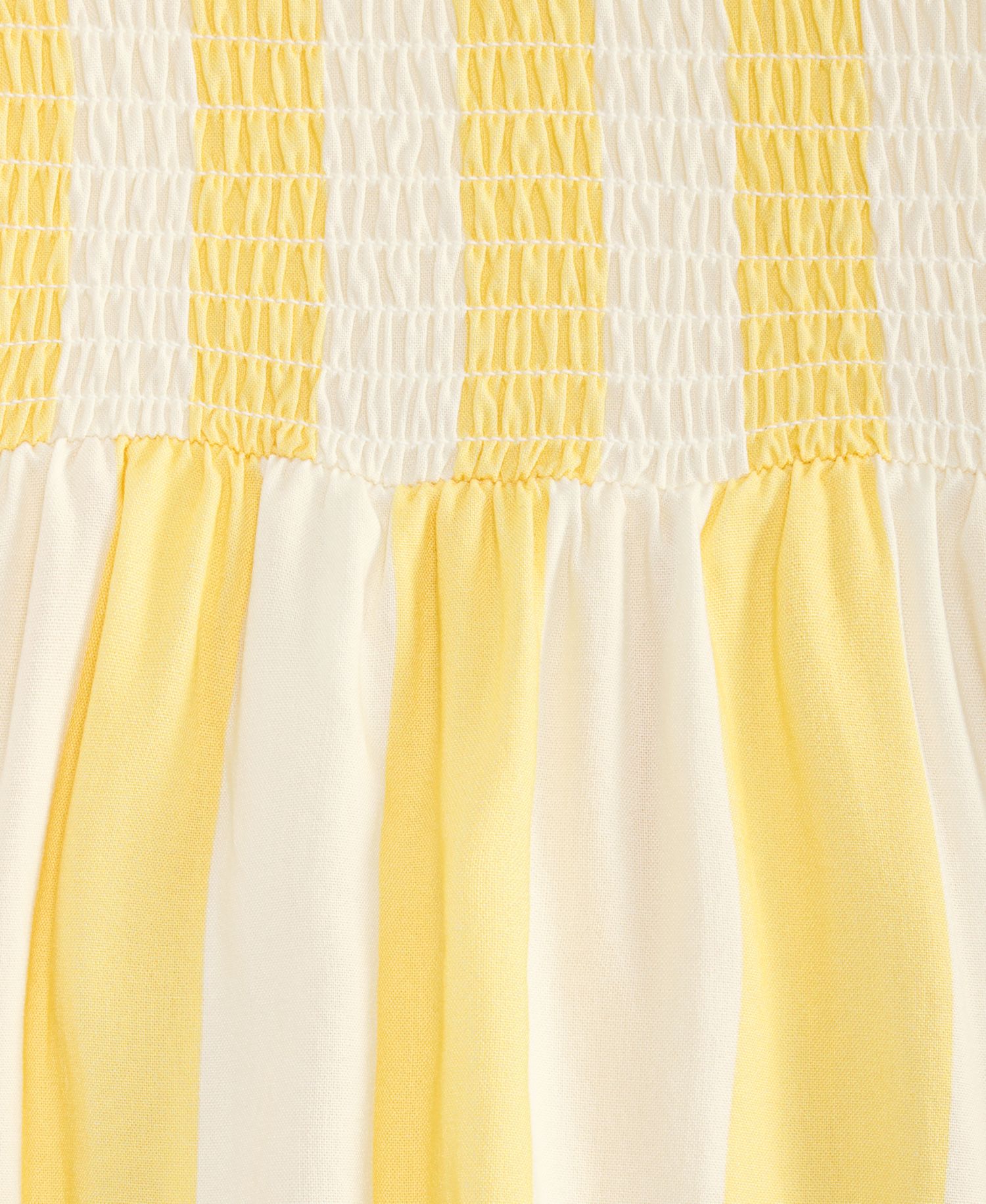 Girls' S-XL Striped Smocked Skirt