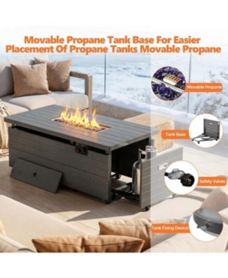 50" Propane Fire Pit Table, 50,000 BTU with Adjustable Flame