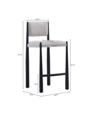 Lennor 37.4" Boucle Upholstered Counter Stool