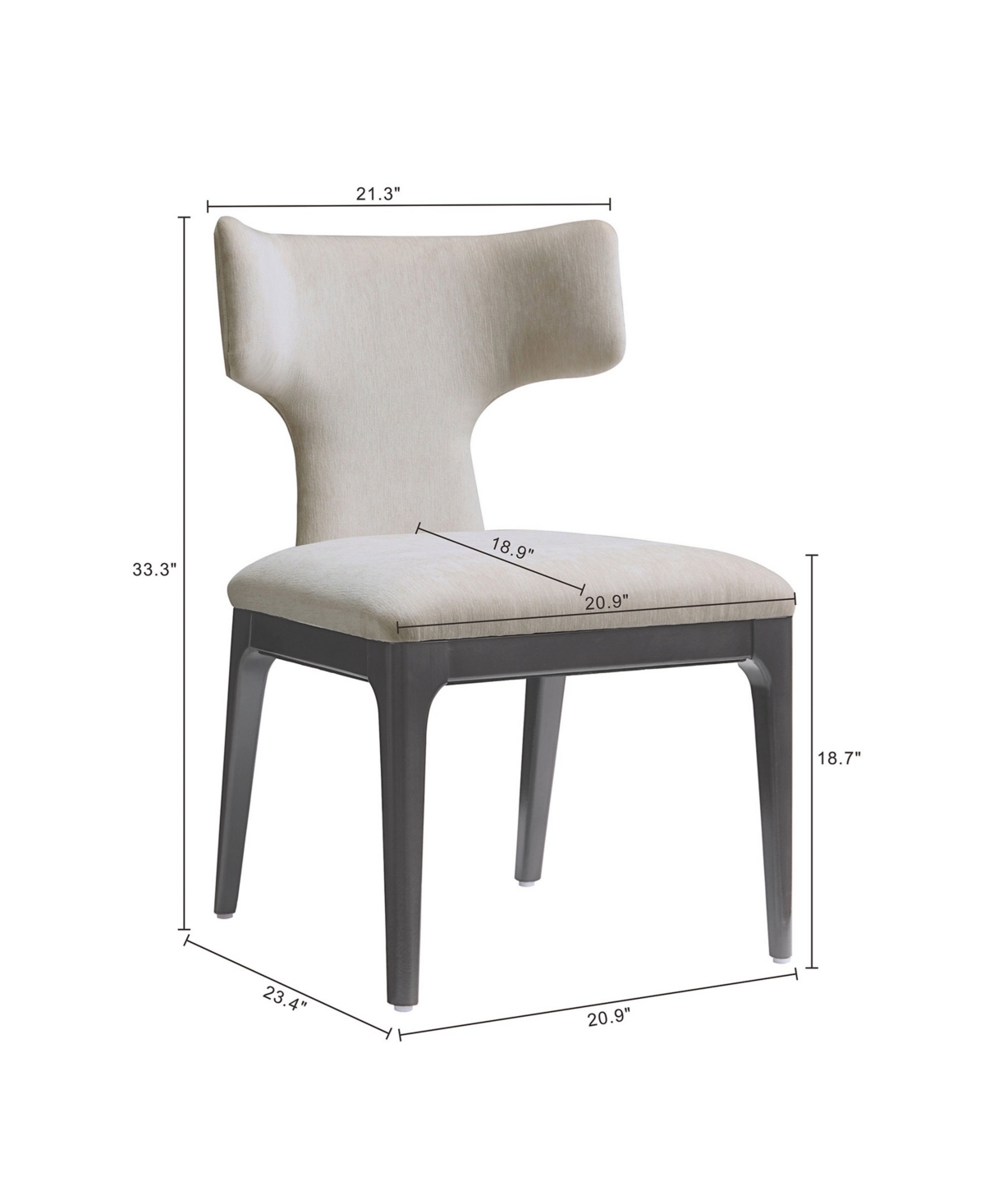 Eloria Chenille Upholstered Dining Side Chairs, Set of 2